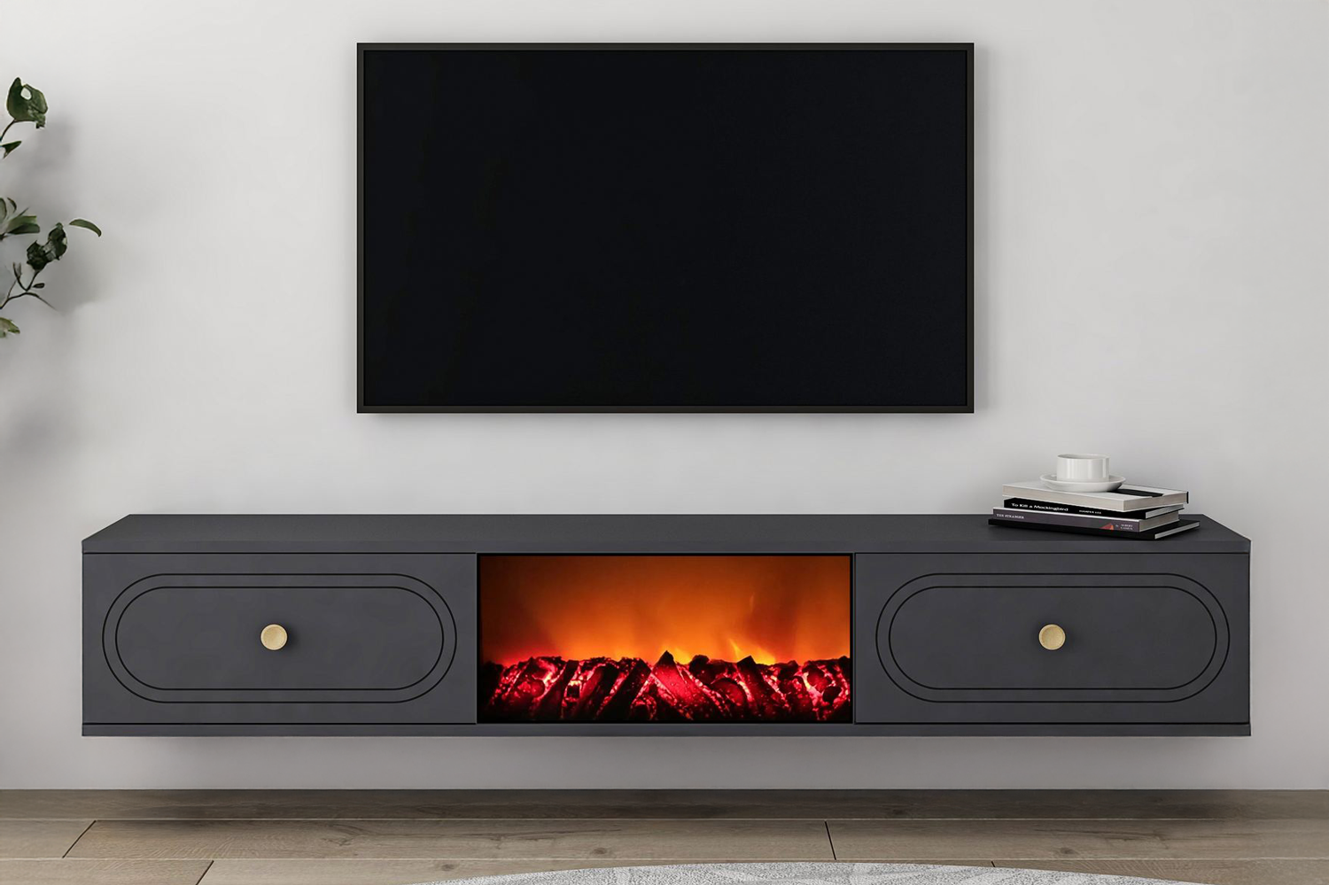concept-usine-fyri-meuble-tv-150cm-chemin-e-led-anthracite image 2
