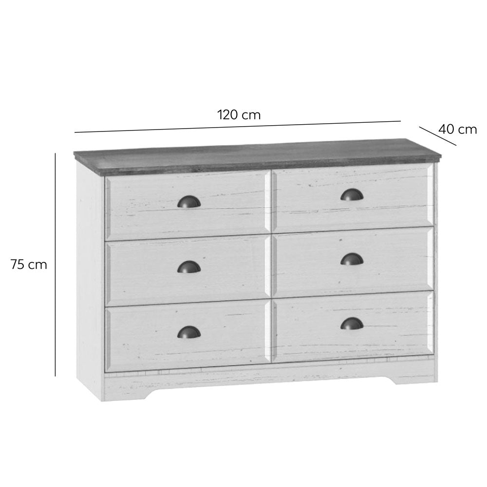 concept-usine-valla-commode-6-tiroirs-blanc-et-bois-120-cm image 7