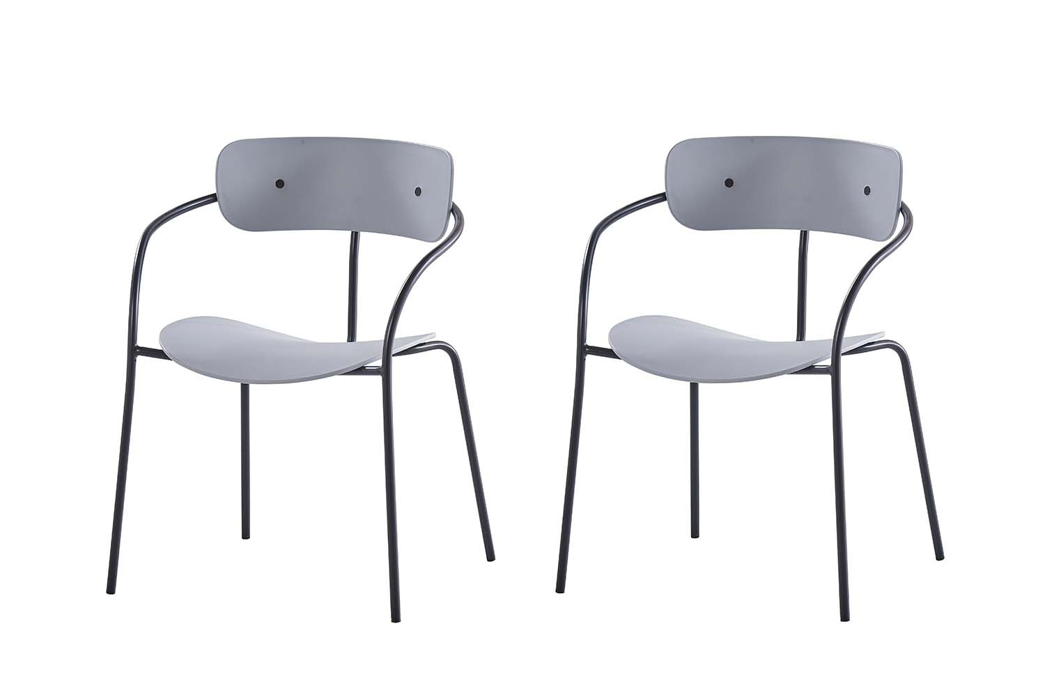 concept-usine-alexia-chaise-salle-manger-gris-clair-lot-2-m-tal image 1