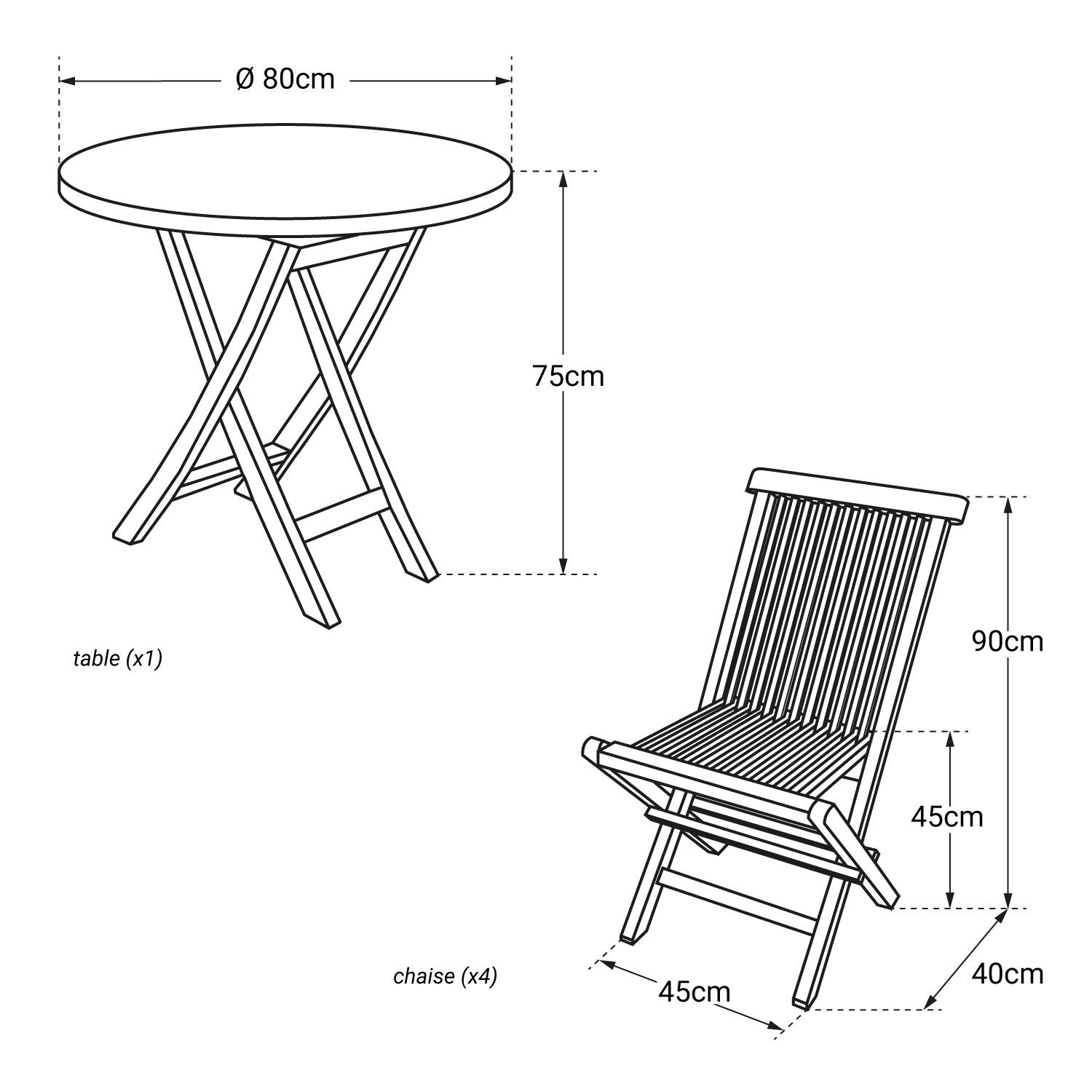 happy-garden-lombok-salon-jardin-teck-table-ronde-80-cm-4-places image 4