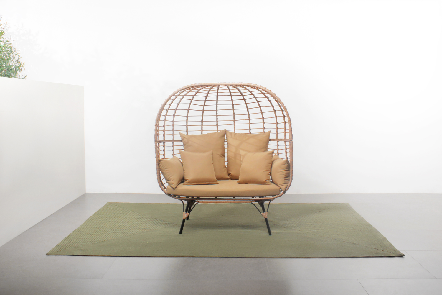 concept-usine-jane-xl-fauteuil-oeuf-jardin-beige-2-places image 1