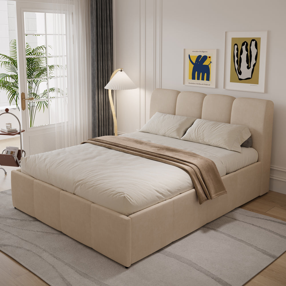 concept-usine-baltimore-140x190-lit-coffre-velours-beige image 2
