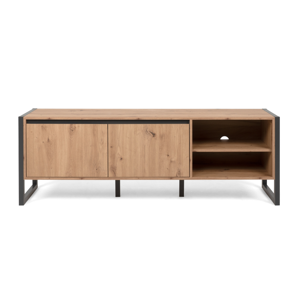 concept-usine-kotor-meuble-tv-160-cm-industriel-bois-portes image 4