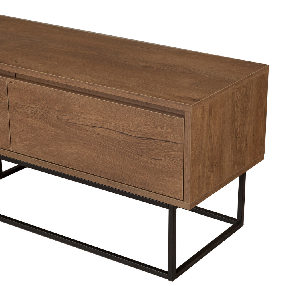 concept-usine-haye-meuble-tv-180-cm-bois-industriel-avec-tiroir image 4