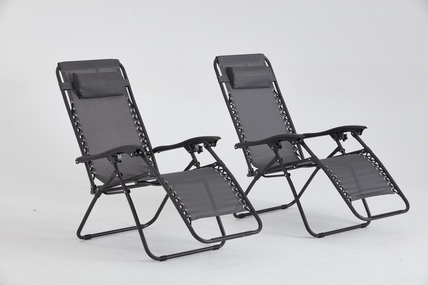 concept-usine-manihi-lot-2-transats-gris-inclinable-toile image 1