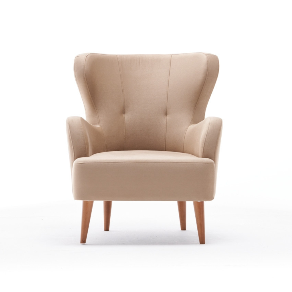concept-usine-smith-fauteuil-velours-beige-vintage-1-place image 5