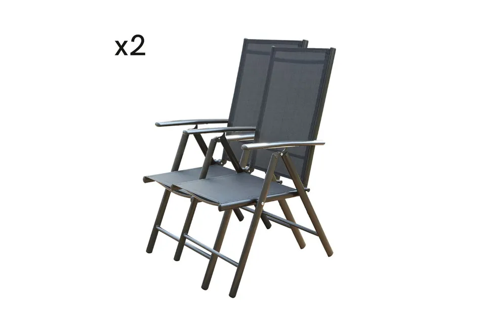 concept-usine-brescia-lot-2-fauteuils-jardin-pliants-alu image 1