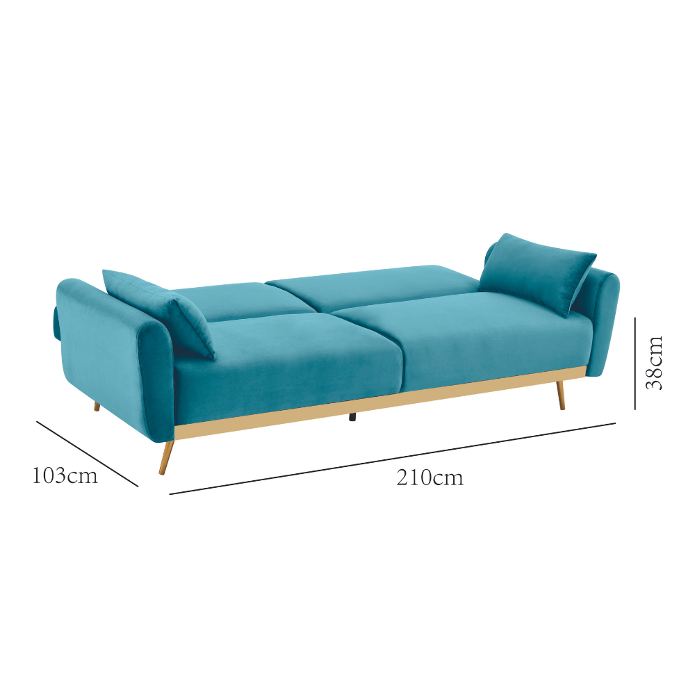 concept-usine-cyano-canap-convertible-velours-bleu-210-cm image 6