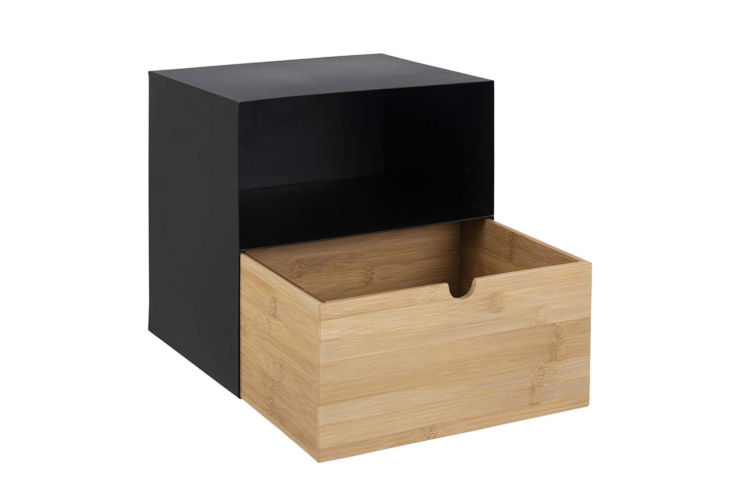 concept-usine-aloft-table-de-chevet-suspendue-bois-noir-tiroir image 5