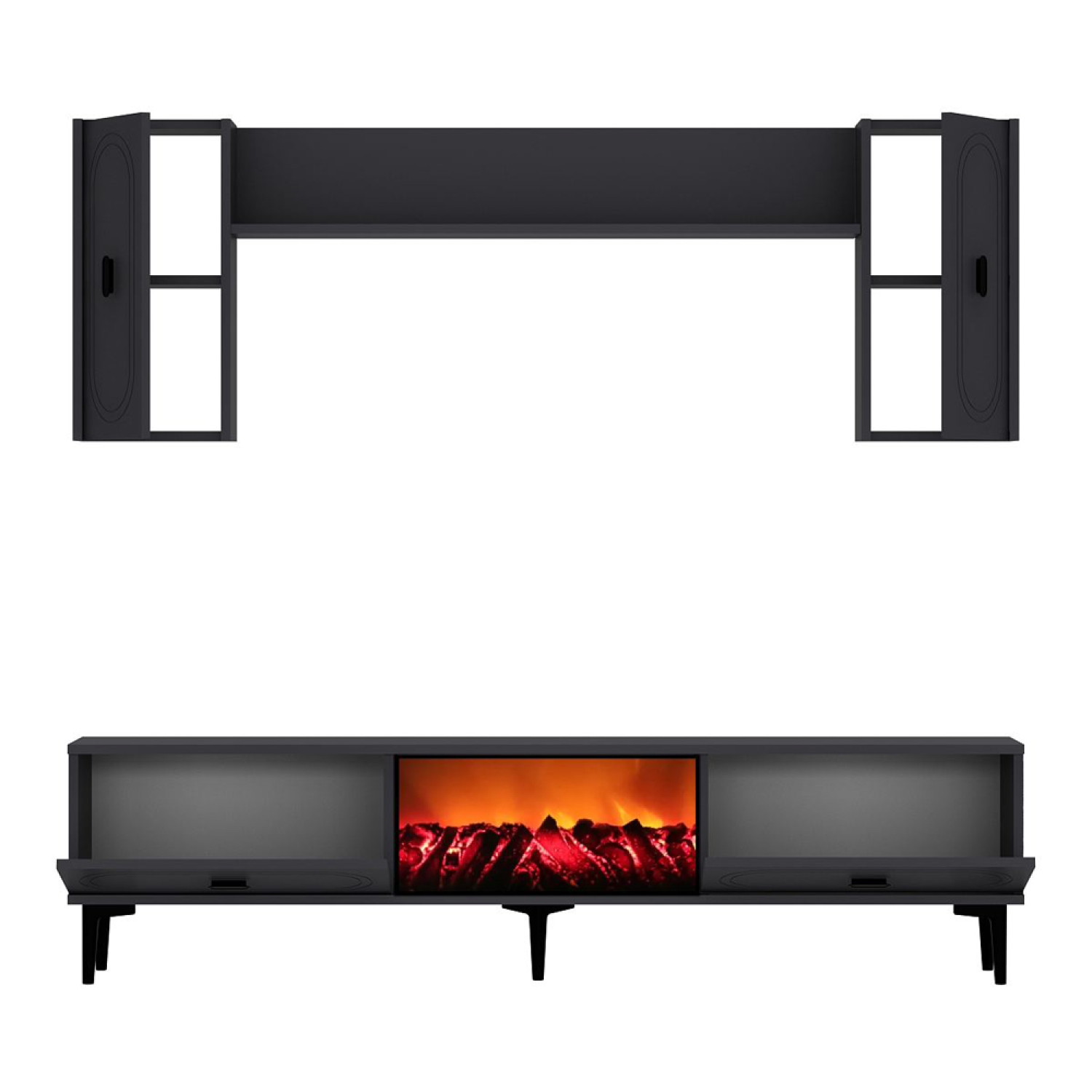 concept-usine-vibra-meuble-tv-150-cm-gris-cheminee-led image 4