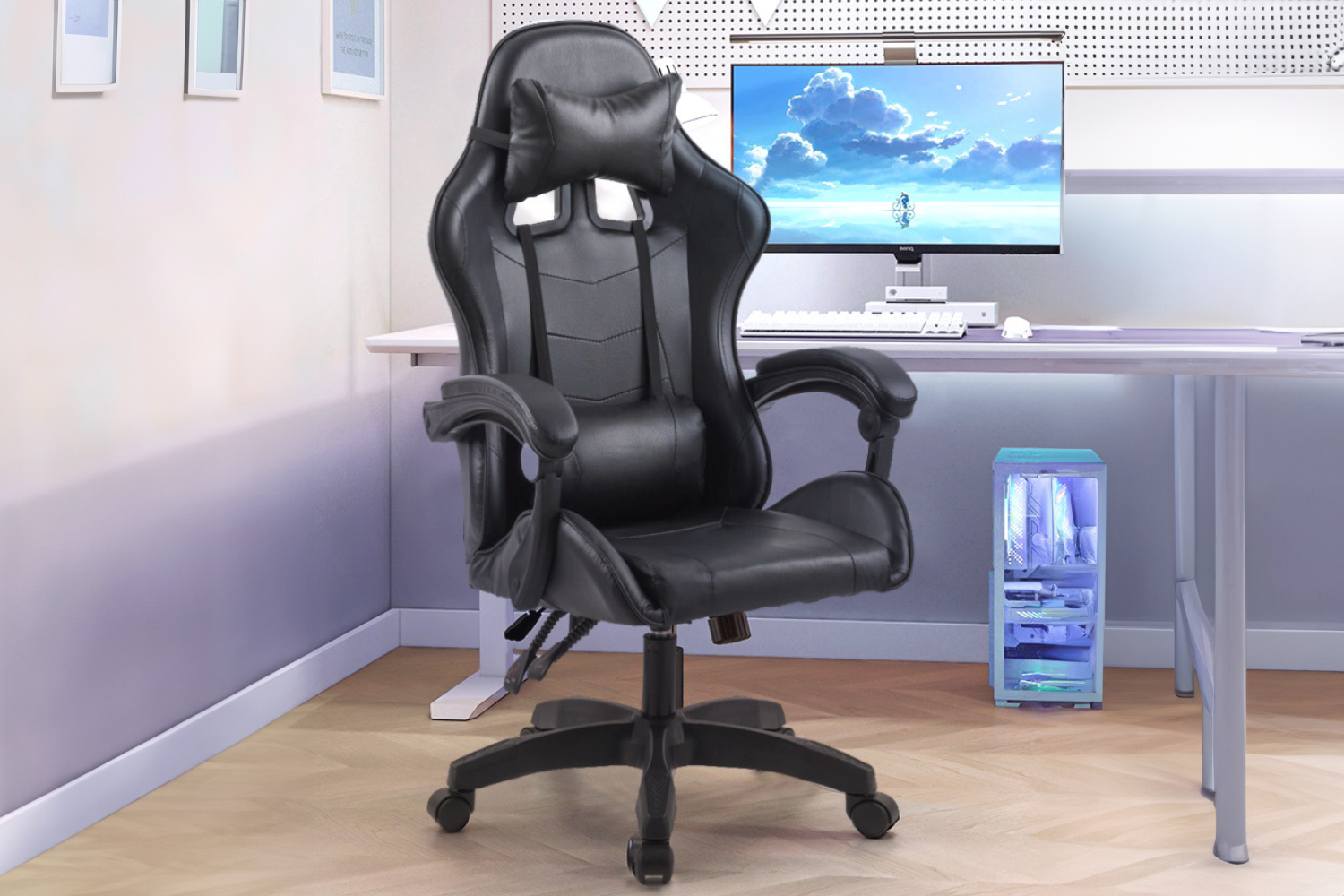 concept-usine-ezio-chaise-gaming-noire-hauteur-r-glable-120-kg image 1