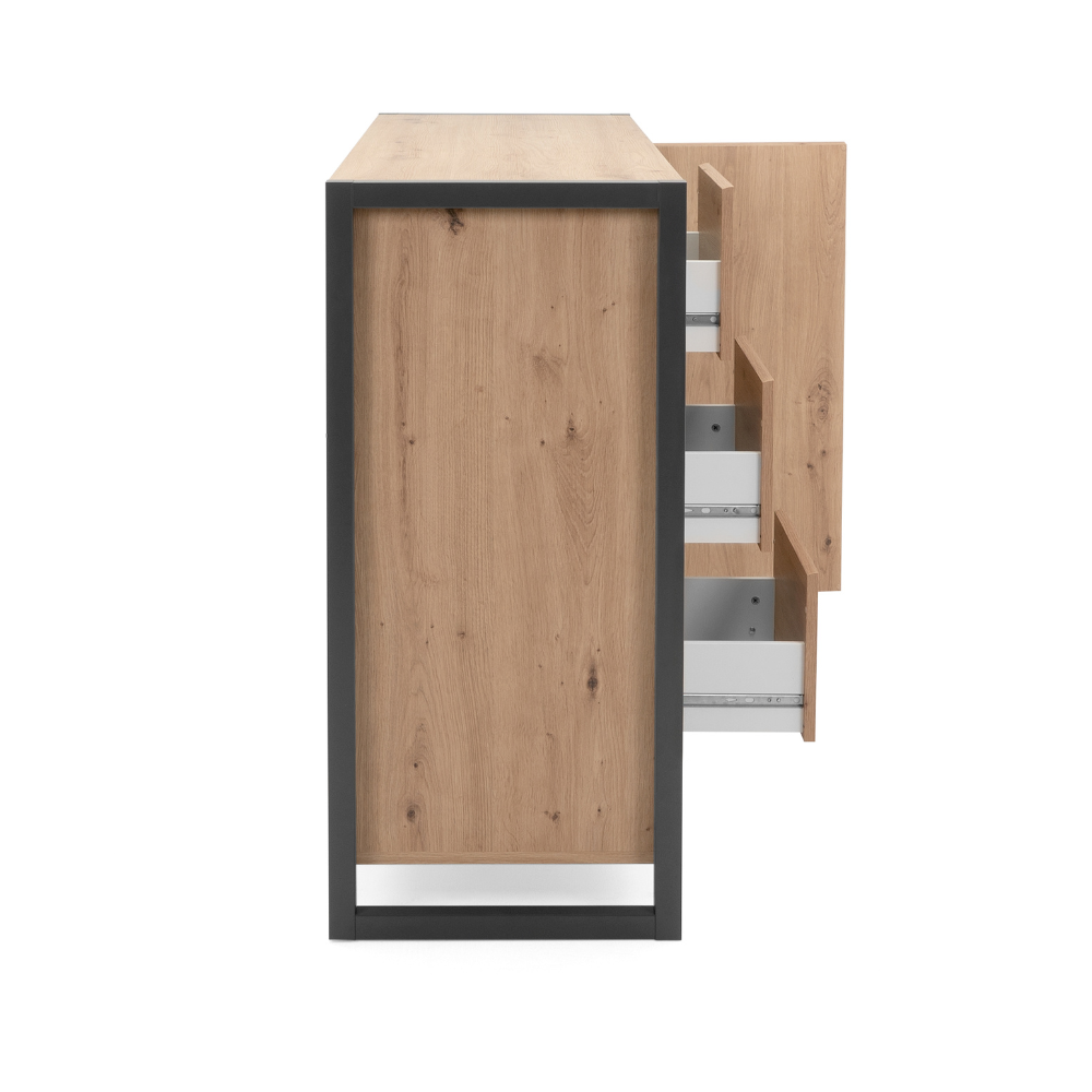 concept-usine-kotor-buffet-industriel-bois-120-cm-3-tiroirs image 7