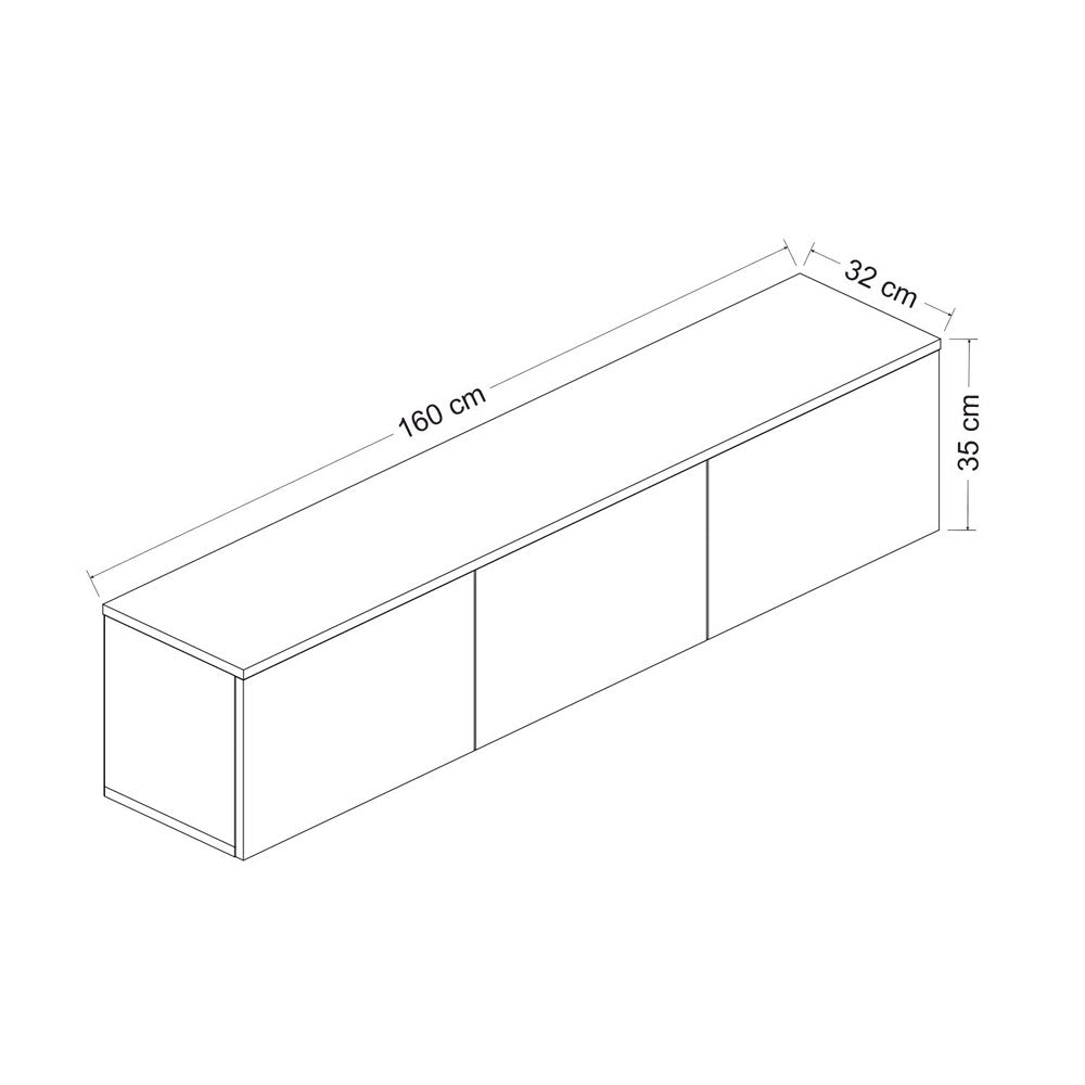 concept-usine-lumi-meuble-tv-suspendu-blanc-bois-led-160-cm image 6