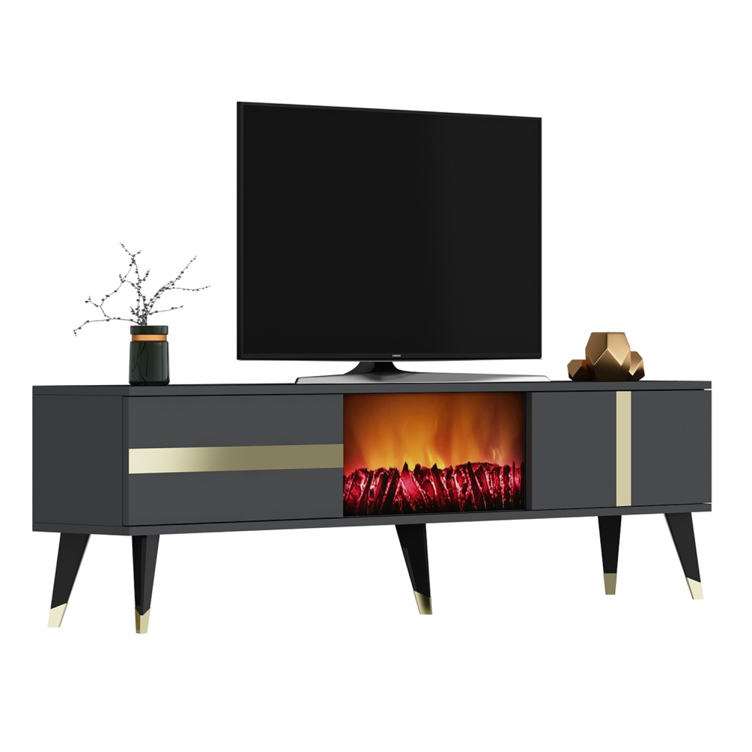 concept-usine-suny-meuble-tv-150-cm-anthracite-chemin-e-led image 4