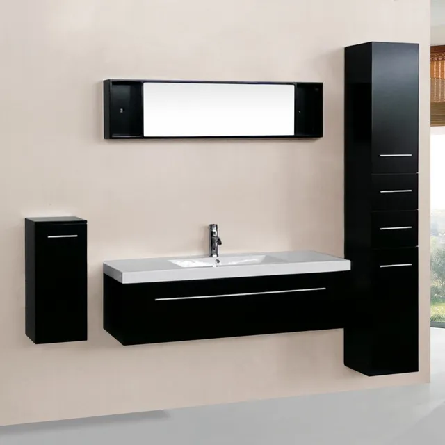 concept-usine-agathe-ensemble-salle-de-bain-noir-vasque-miroir image 1