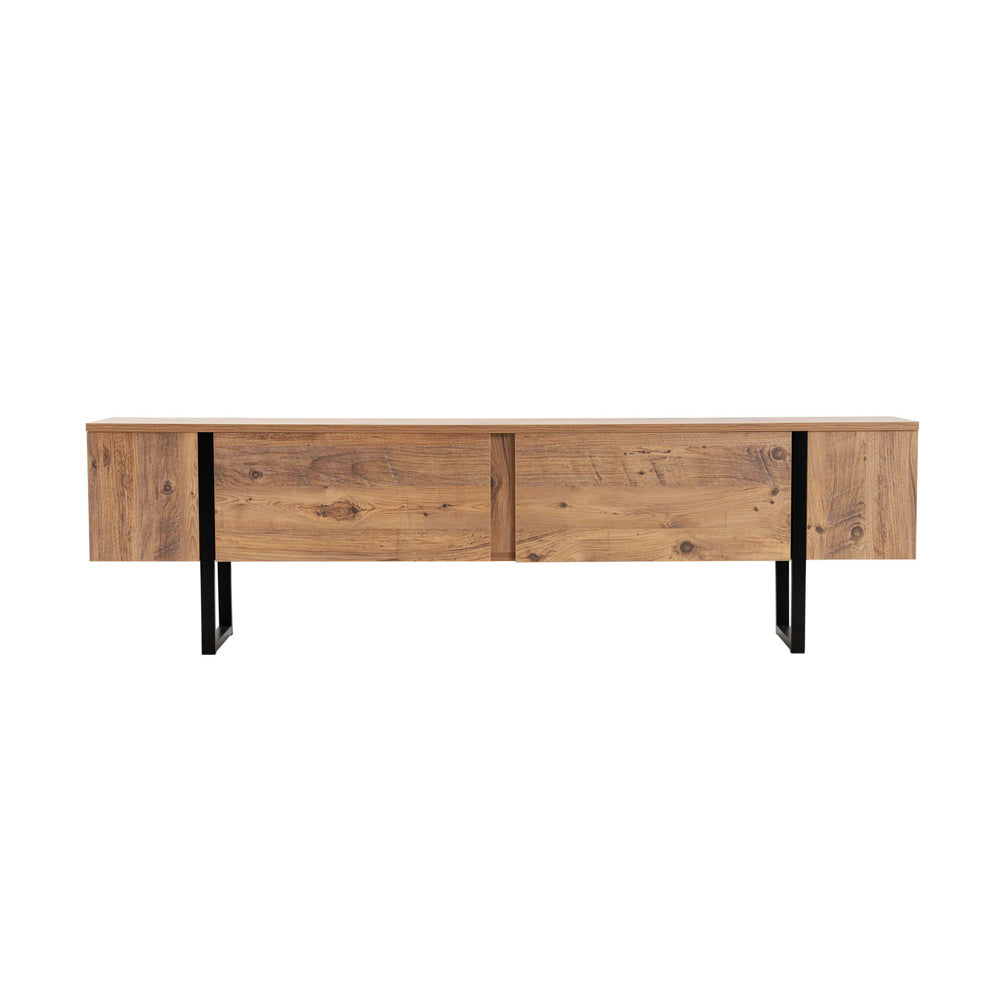 concept-usine-moov-180-cm-meuble-tv-industriel-noir-et-bois image 5