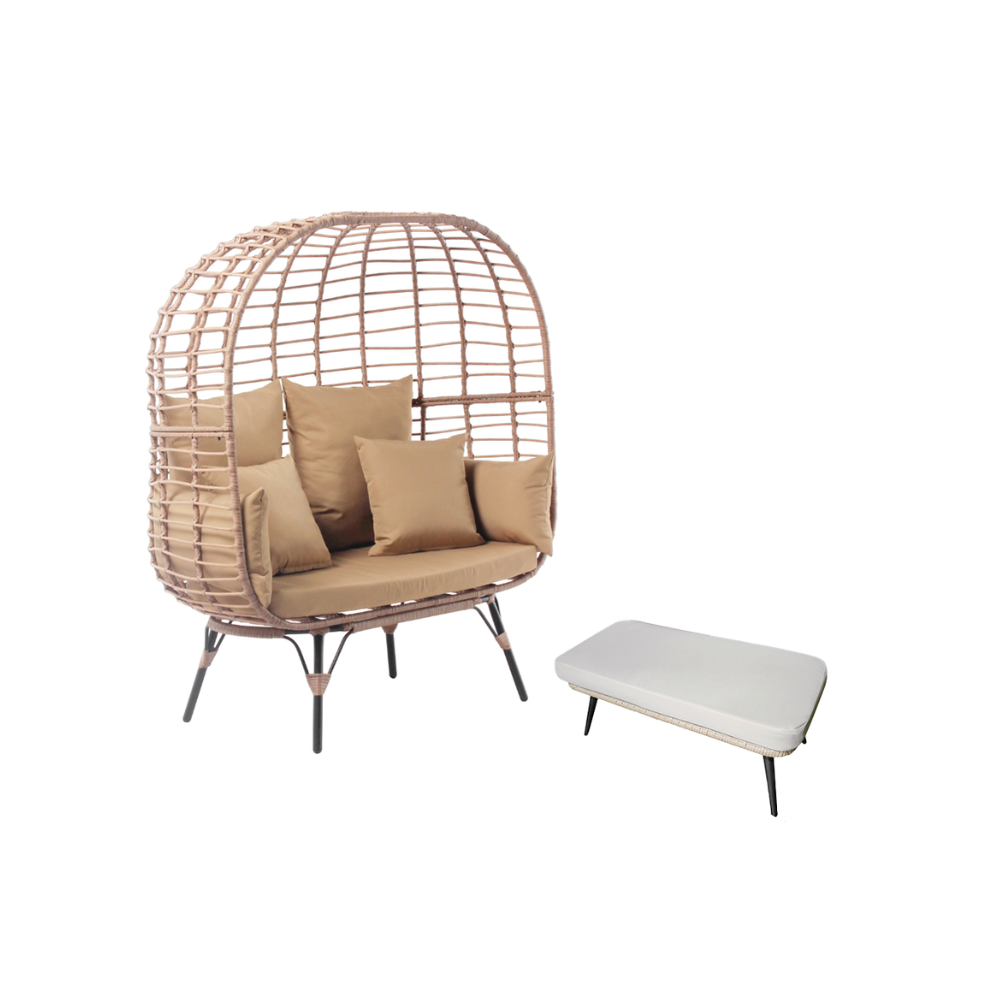 concept-usine-bundle-xl-fauteuil-jardin-beige-2-places-repose-pieds image 2
