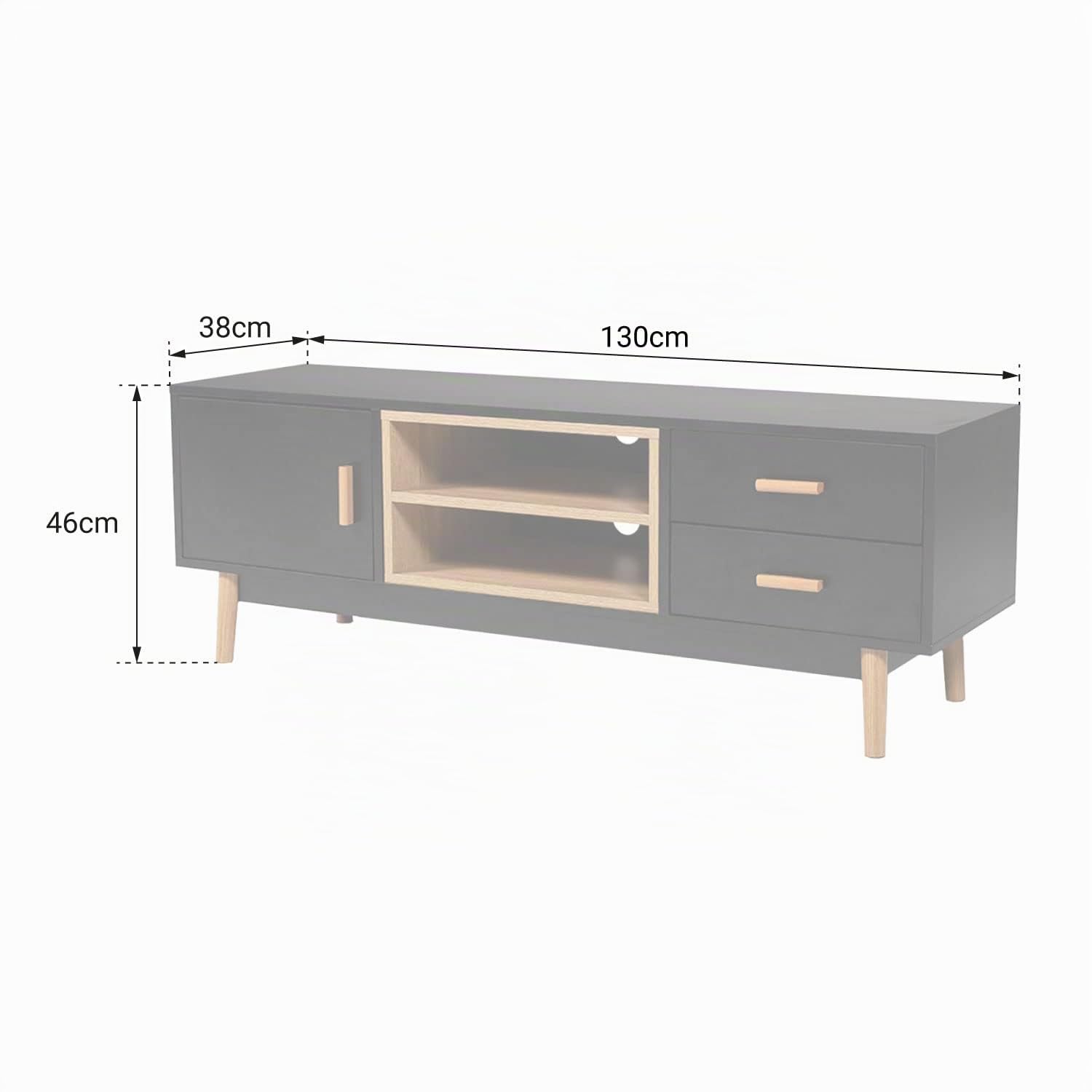 happy-garden-ross-meuble-tv-blanc-scandinave-130-cm-2-tiroirs image 3