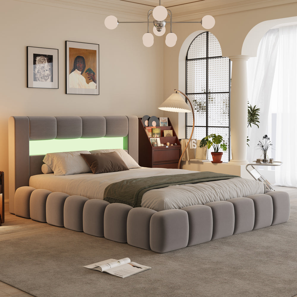 concept-usine-omaha-lit-coffre-160x200-led-velours-beige image 2