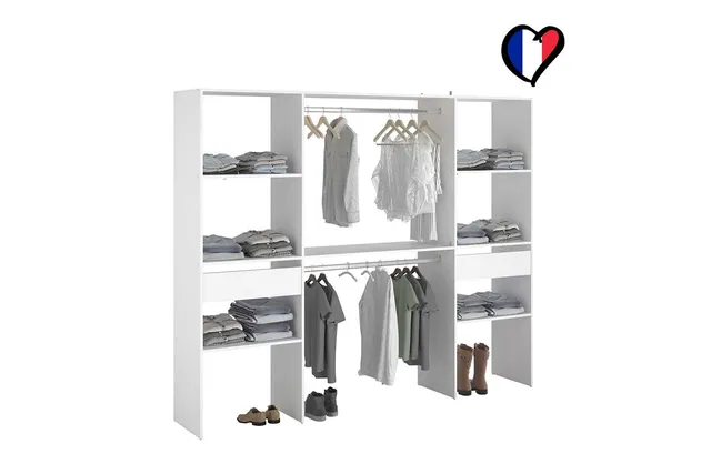 concept-usine-elys-e-dressing-blanc-220-cm-2-penderies image 1