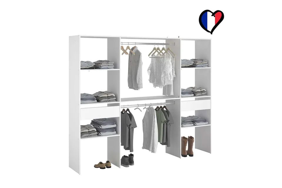 concept-usine-elys-e-dressing-blanc-220-cm-2-penderies image 1