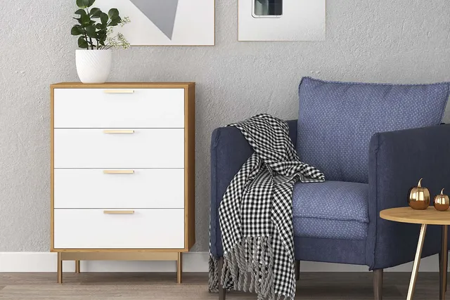 concept-usine-fyn-commode-blanc-bois-scandinave-avec-tiroir image 1