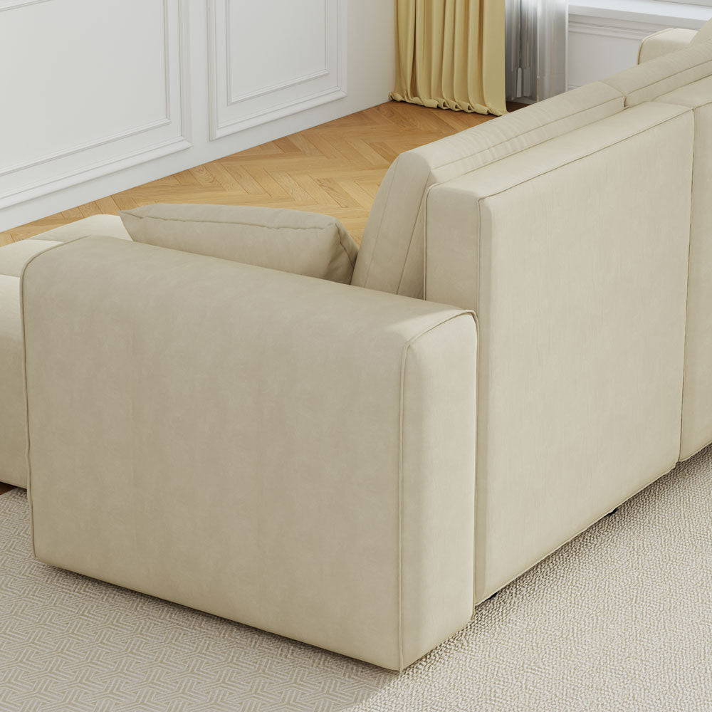 concept-usine-brighton-canap-angle-convertible-velours-beige image 7