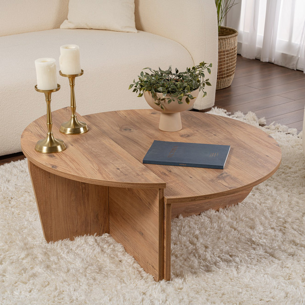 concept-usine-poul-table-basse-ronde-bois-modulable-90-cm image 2