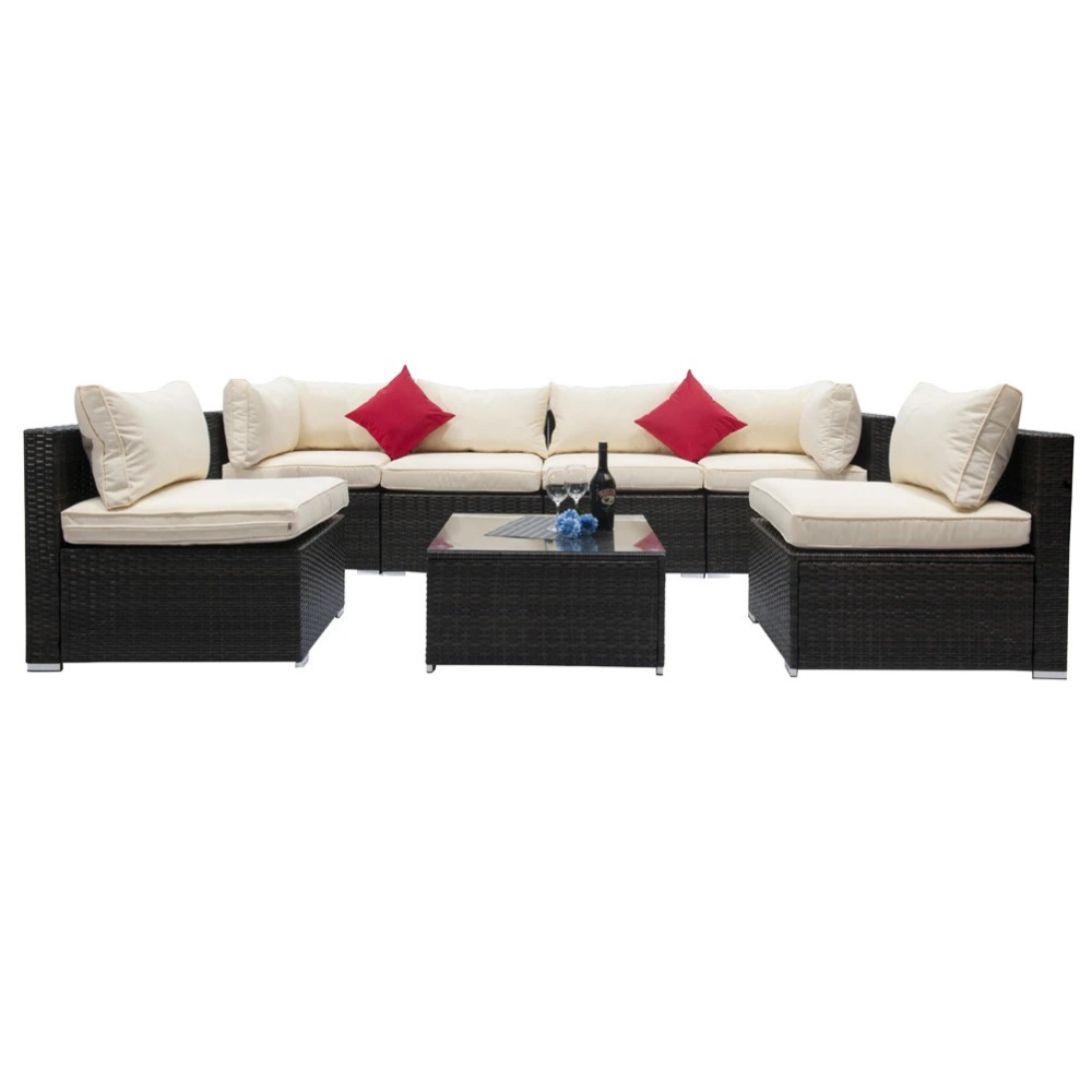 concept-usine-bastia-salon-jardin-6-places-marron-beige image 3