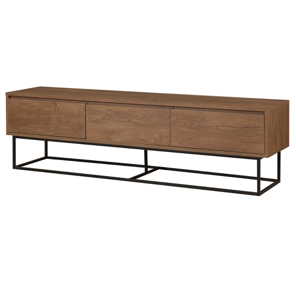 concept-usine-haye-meuble-tv-180-cm-bois-industriel-avec-tiroir image 2