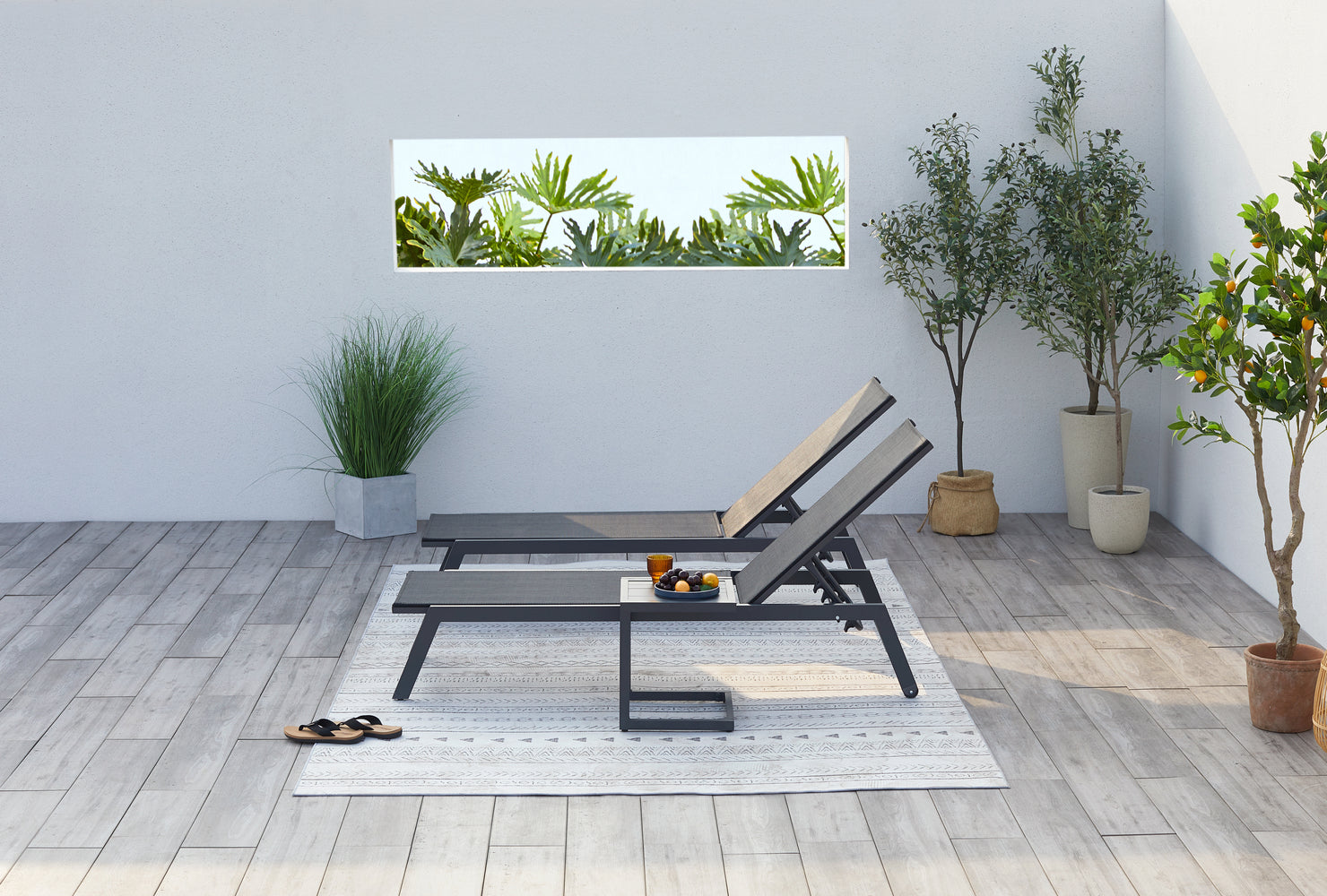 concept-usine-prato-transat-gris-lot-de-2-table-r-glable image 2