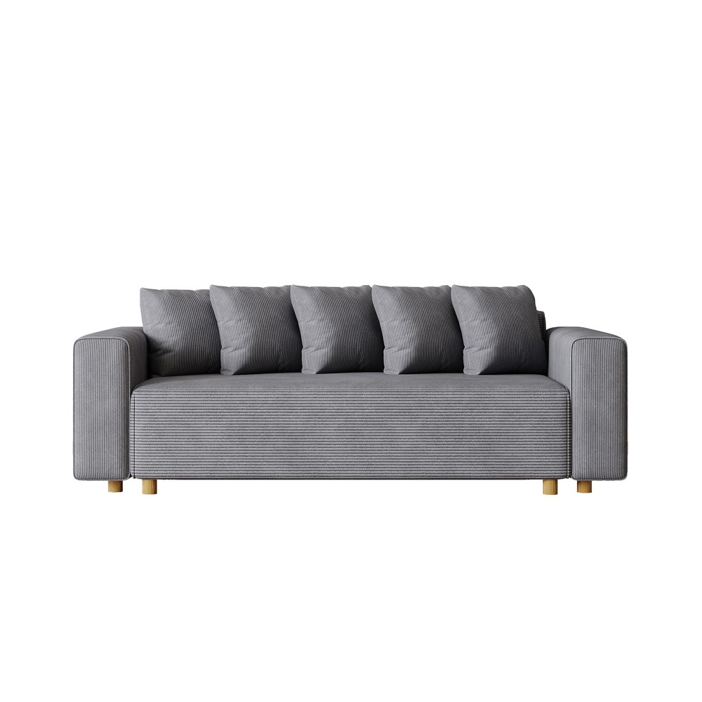 concept-usine-kolding-canap-3-places-velours-gris-213-cm-convertible image 5