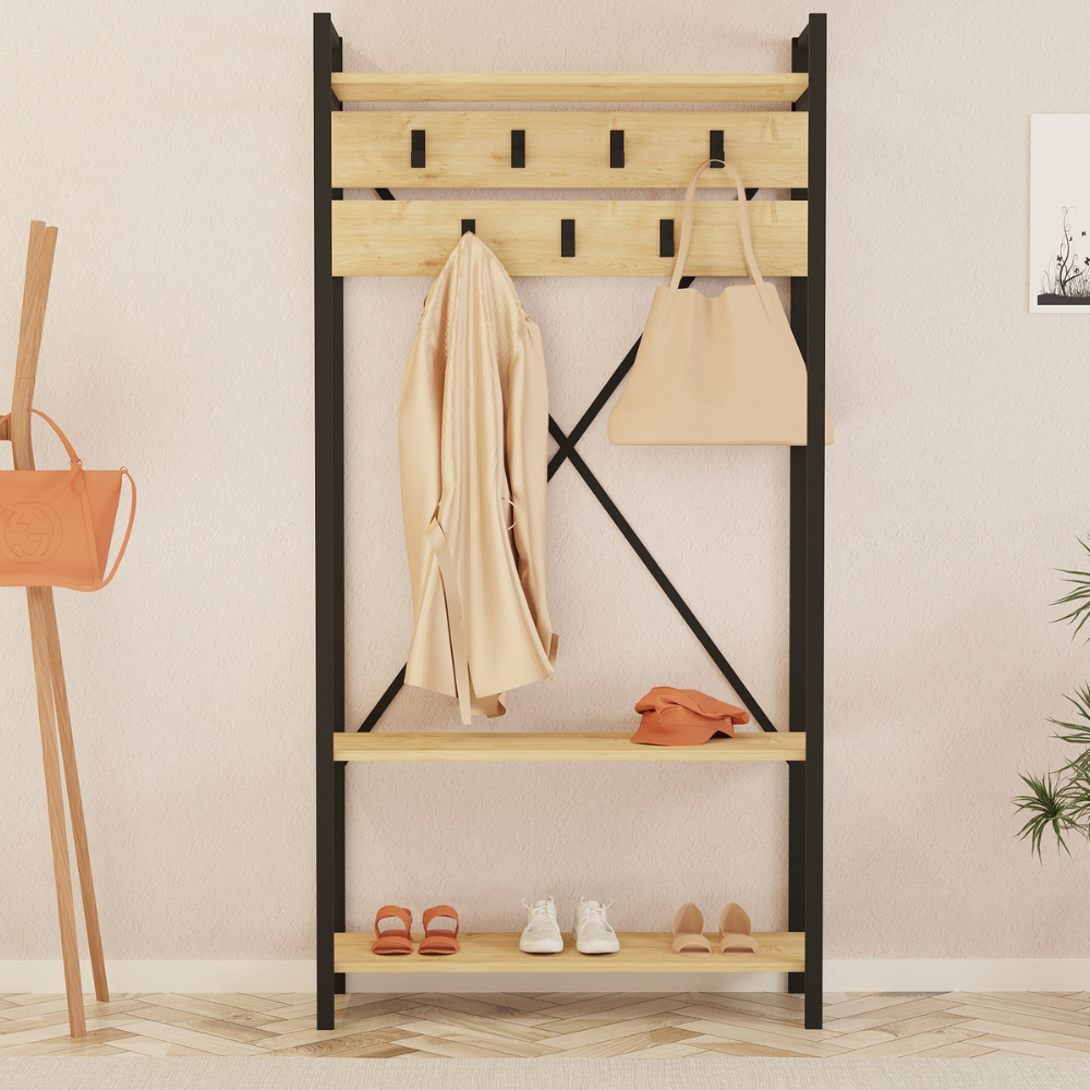 concept-usine-lubin-meuble-entr-e-bois-noir-porte-manteau image 1