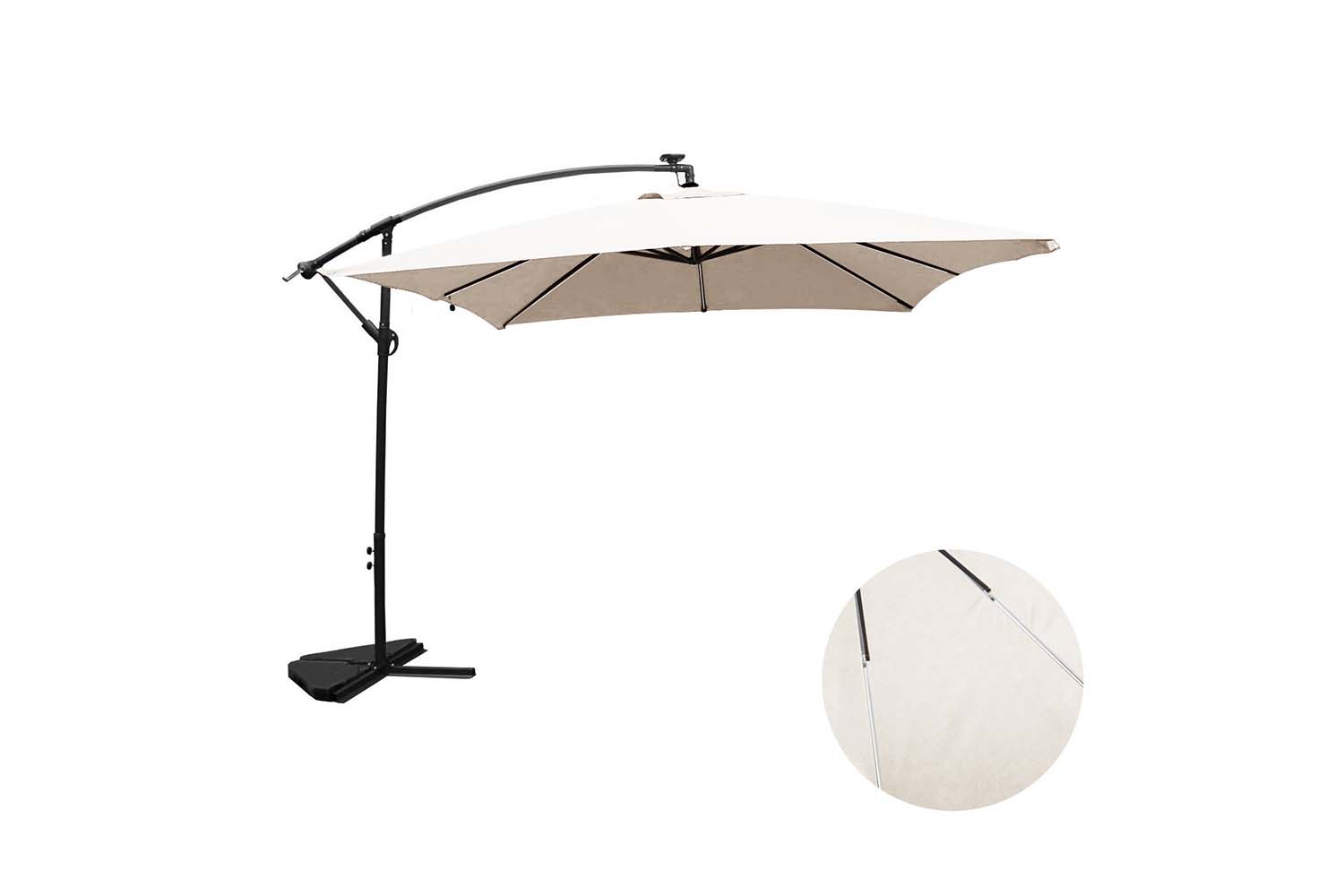 concept-usine-solenzara-neon-parasol-d-port-led-gris-3x3-m image 2