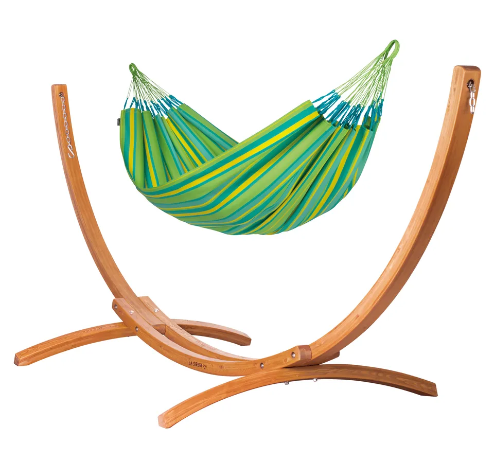 la-siesta-maera-hamac-double-avec-support-350-cm-lime-outdoor image 1