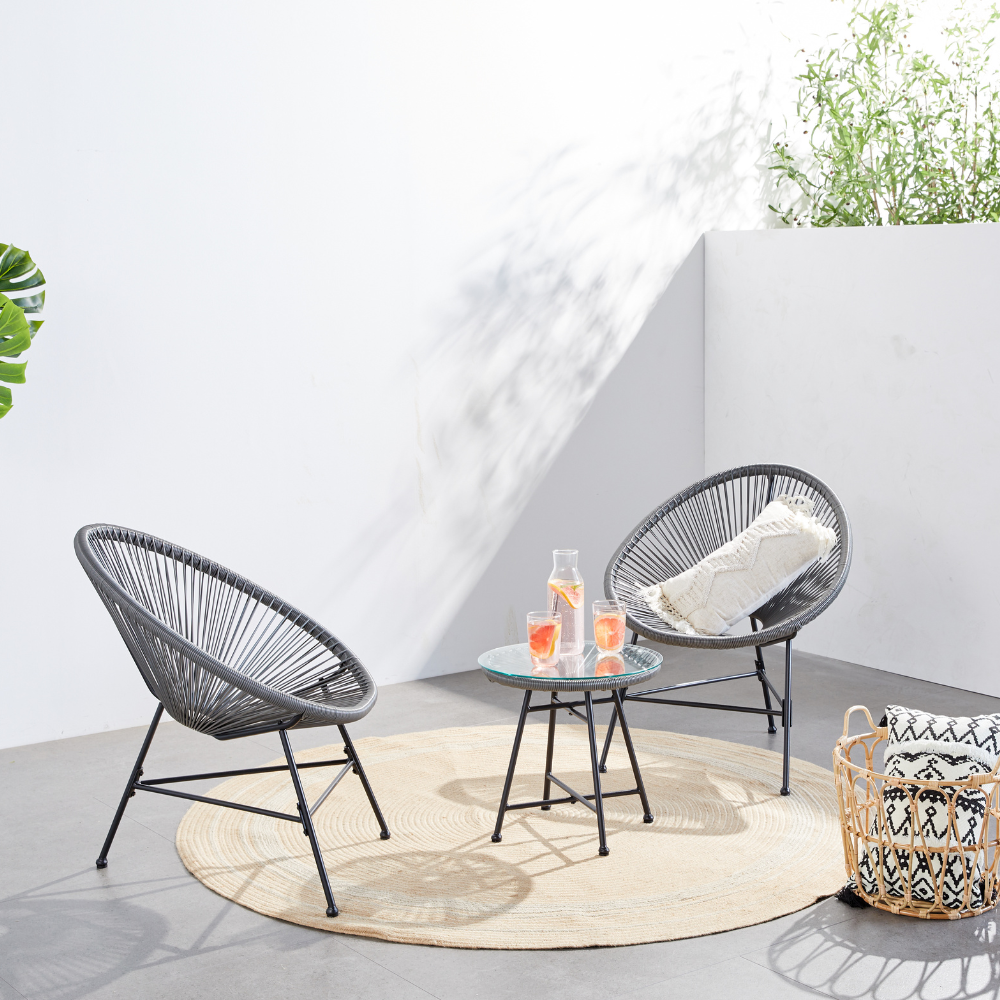 concept-usine-acapulco-salon-de-jardin-2-places-gris-fonc image 2