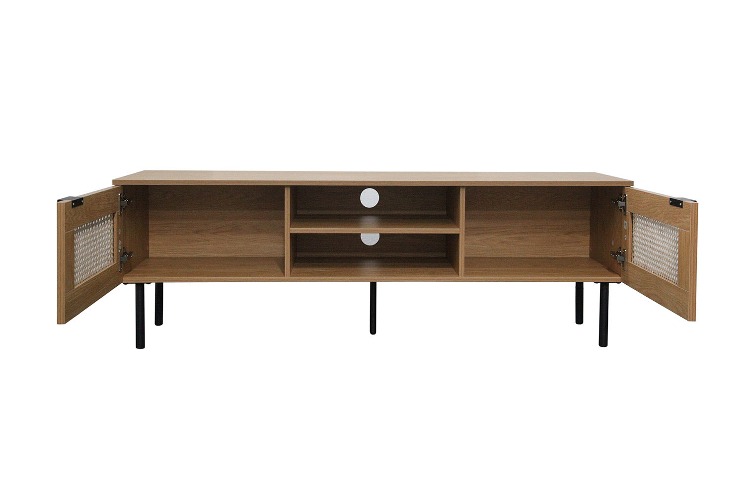 concept-usine-ubud-meuble-tv-bois-150-cm-marron-cannage image 3