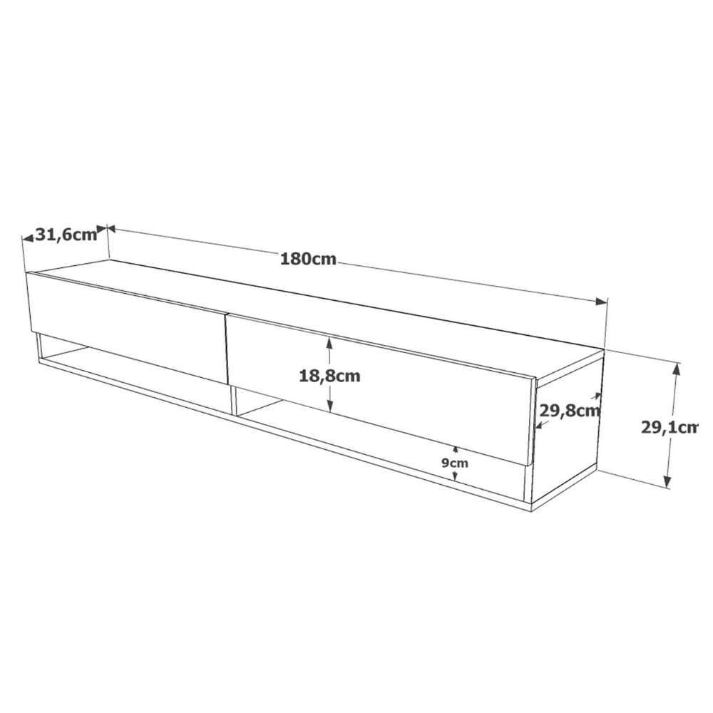 concept-usine-mio-meuble-tv-suspendu-bois-gris-180-cm image 5