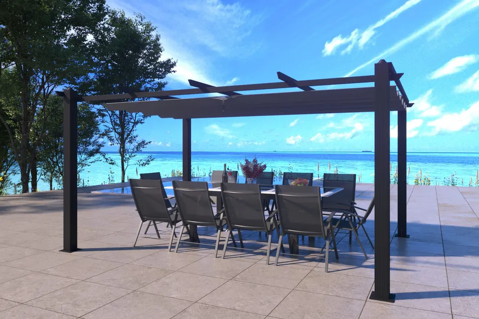 concept-usine-nila-pergola-aluminium-beige-405x298-cm image 1