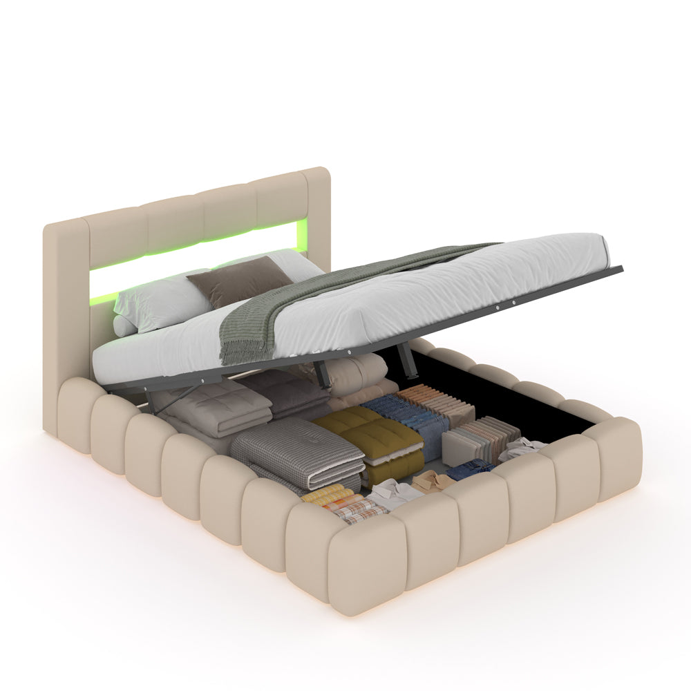 concept-usine-omaha-lit-coffre-160x200-led-velours-beige image 5