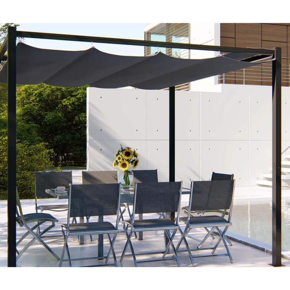 concept-usine-tusa-pergola-tonnelle-3x3-taupe image 1