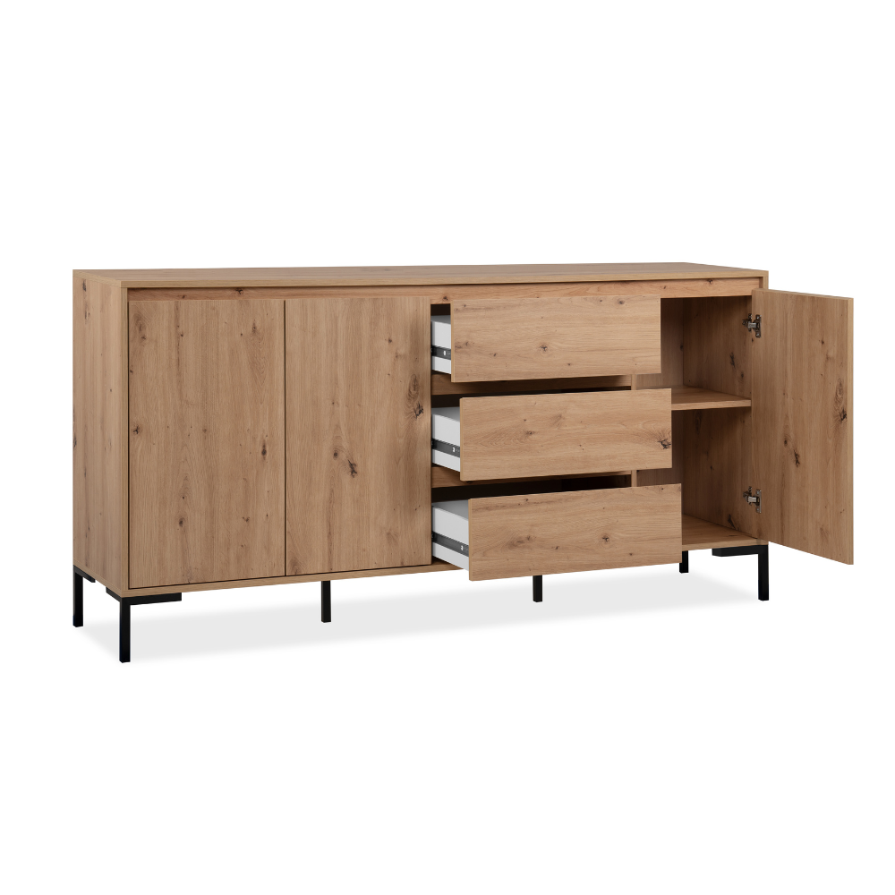 concept-usine-navi-buffet-bois-et-m-tal-170-cm-3-portes image 7