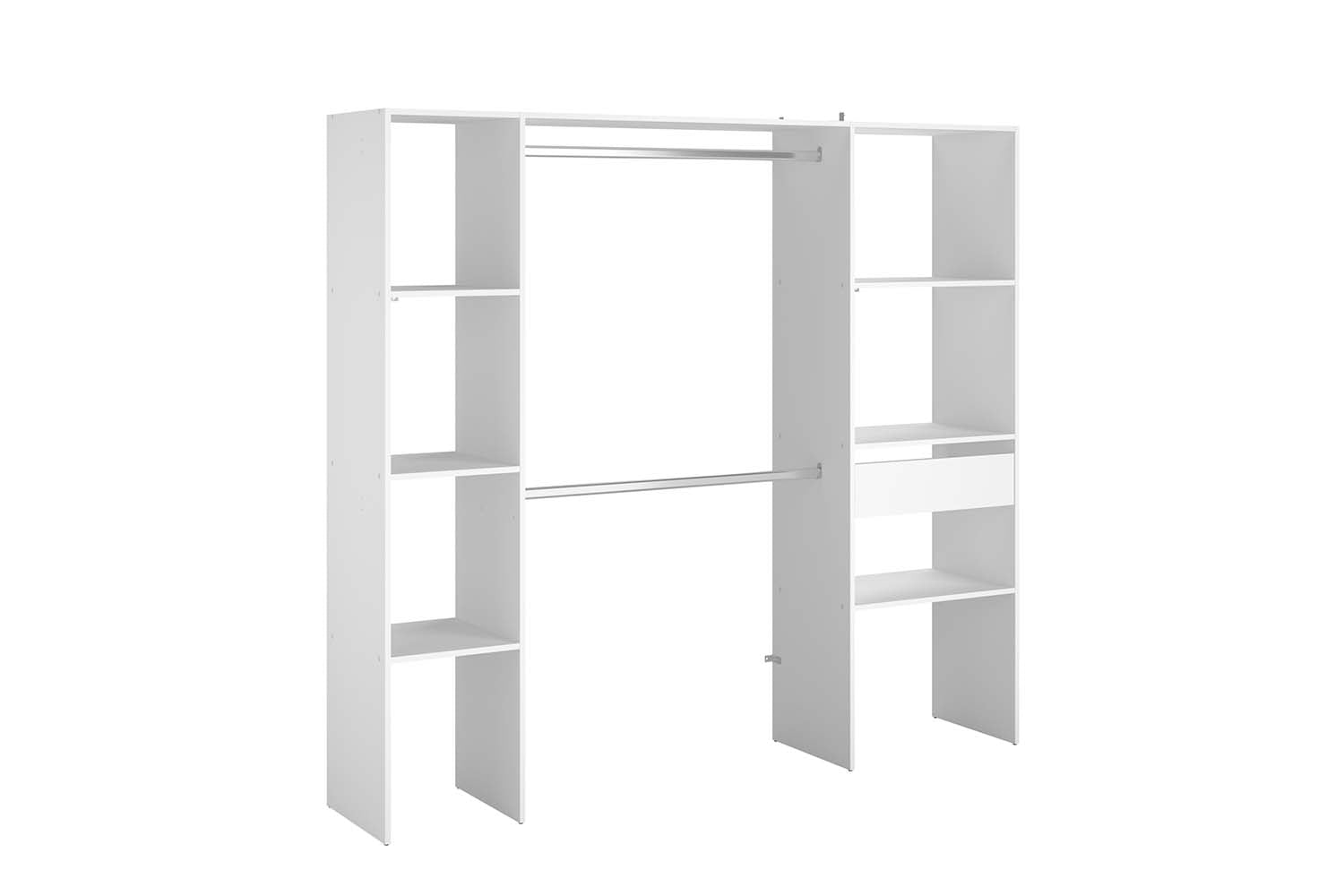 concept-usine-elysee-dressing-blanc-bois-198-cm-avec-tiroir image 2