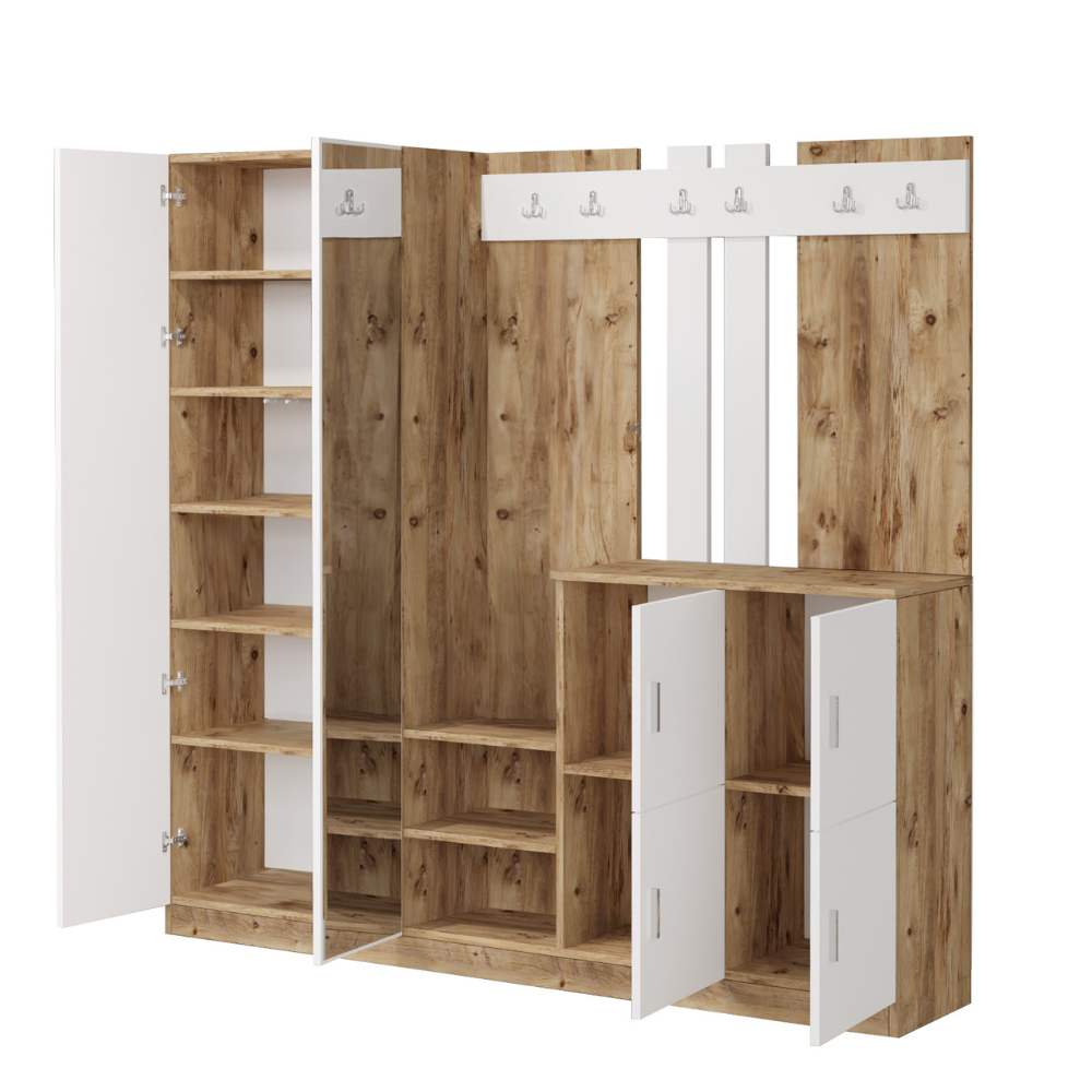 concept-usine-anka-meuble-d-entr-e-avec-miroir-bois-et-blanc image 6