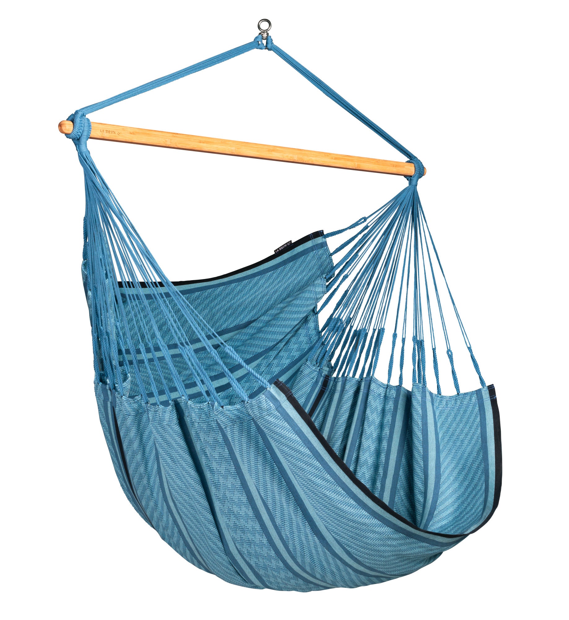la-siesta-habana-blue-zebra-fauteuil-suspendu-coton-bio image 1
