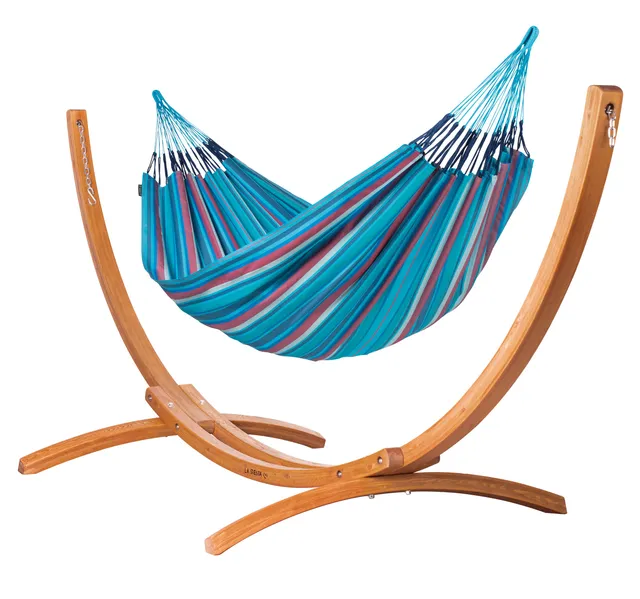 la-siesta-maera-hamac-double-avec-support-350-cm-wave-outdoor image 1