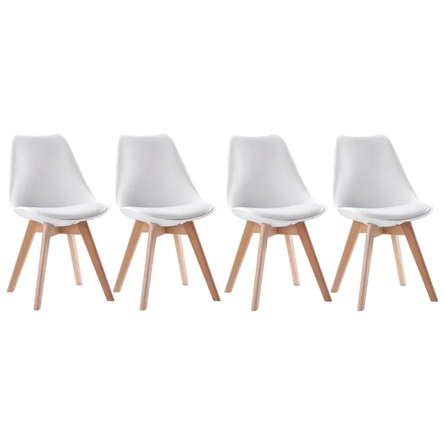 happy-garden-bari-nora-chaises-scandinaves-blanches-lot-de-4 image 1