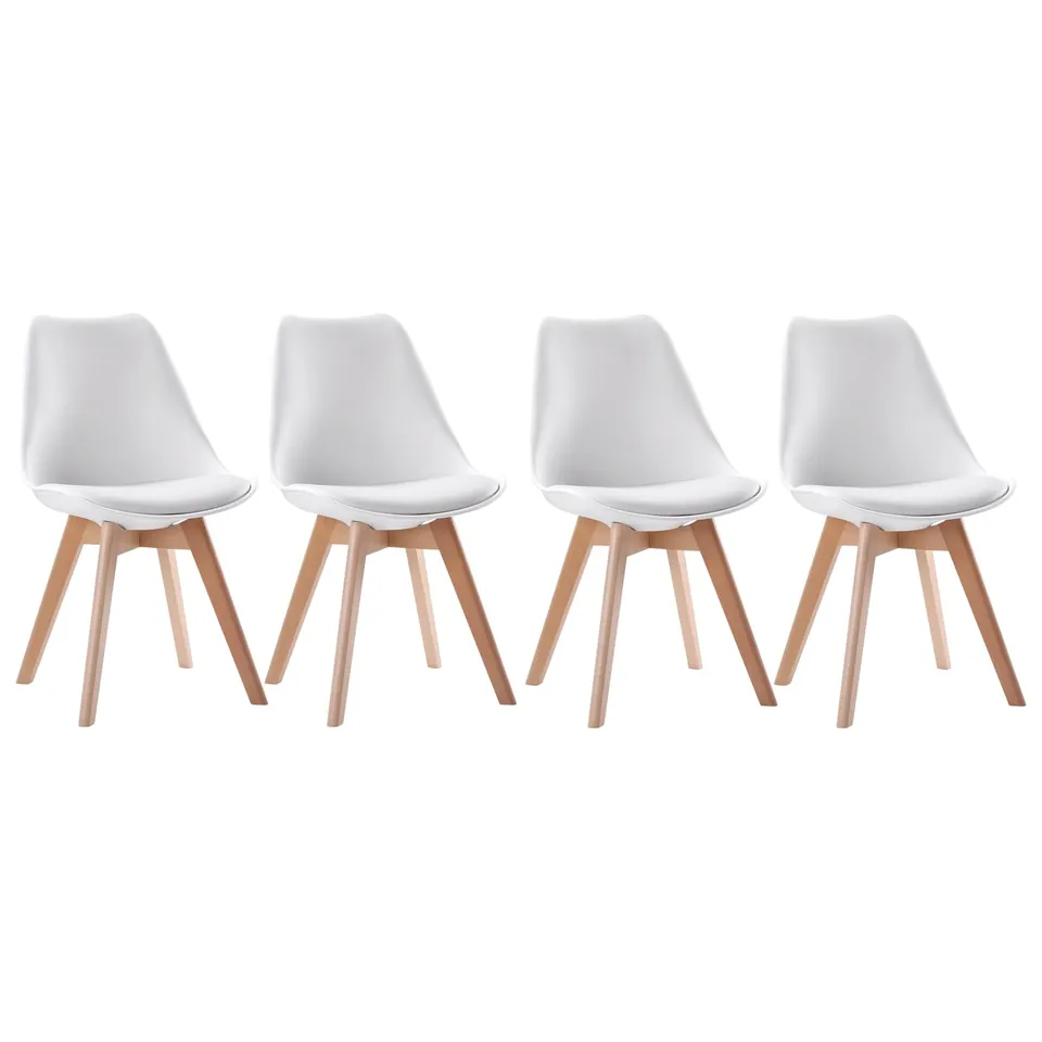happy-garden-bari-nora-chaises-scandinaves-blanches-lot-de-4 image 1