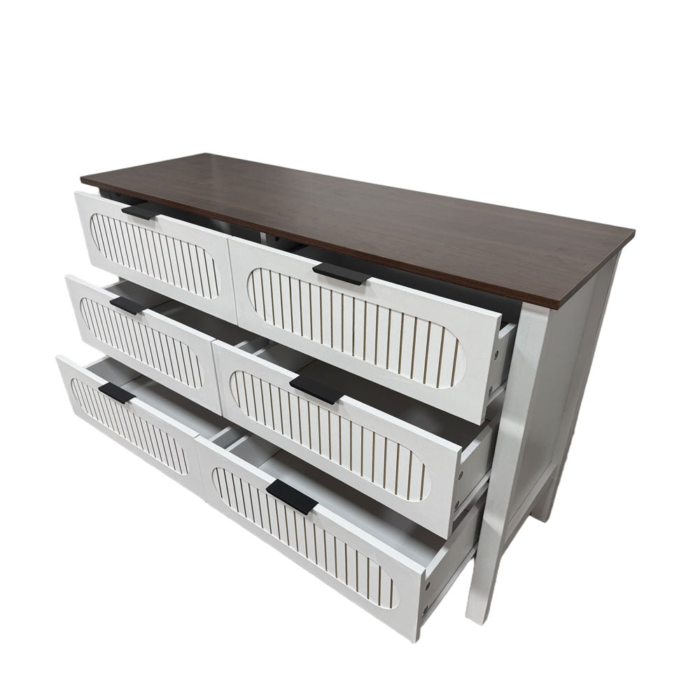 concept-usine-brix-commode-6-tiroirs-blanc-bois-120-cm image 4