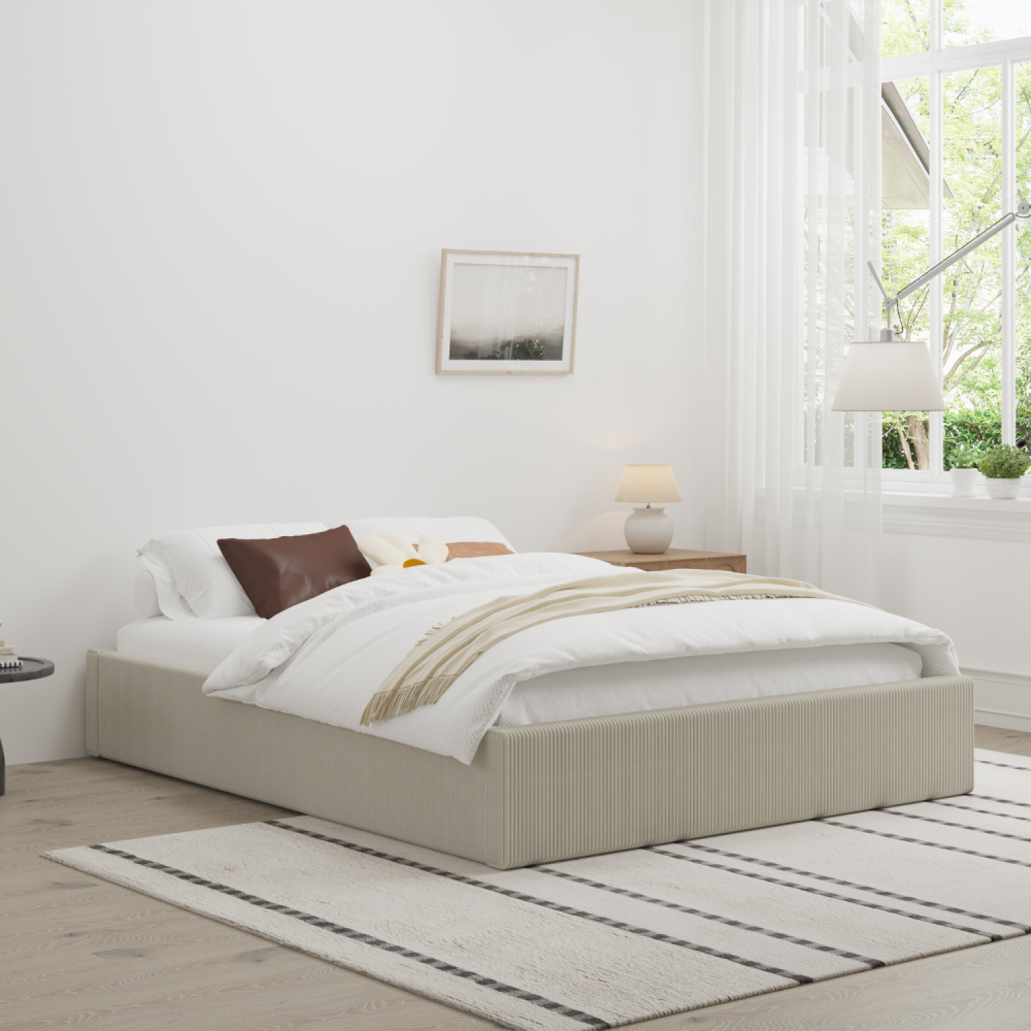 concept-usine-austin-lit-coffre-140x190-velours-c-tel-beige-2-places image 2
